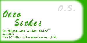 otto sitkei business card